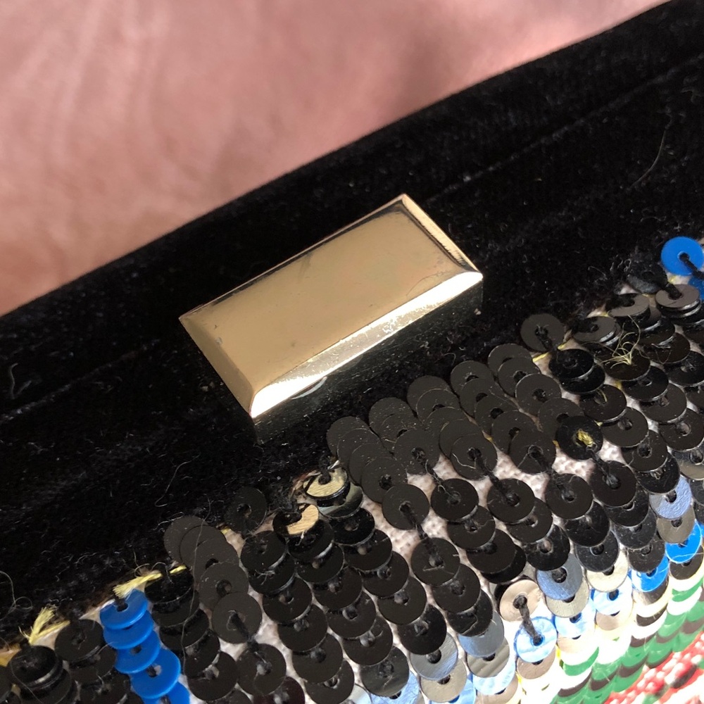 J.Crew Sequined Tartan Plaid Clutch - Picture 4 of 10